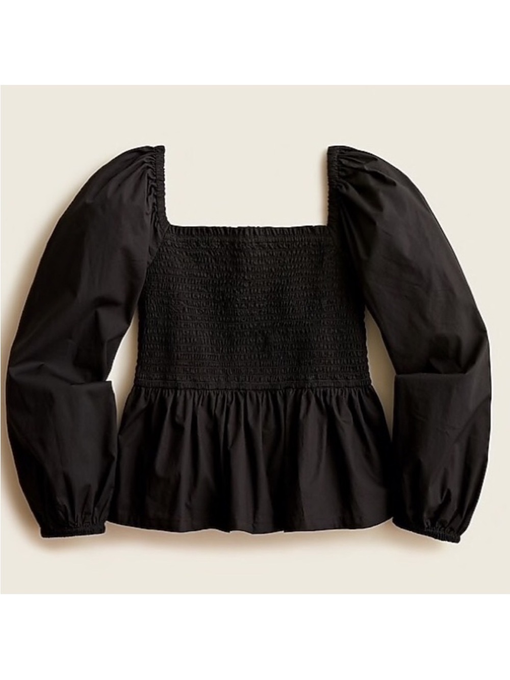 NWT J Crew Squareneck Cotton Poplin Top